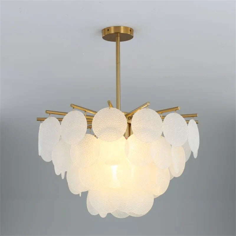 Modern glass chandelier for elegant and refined lighting