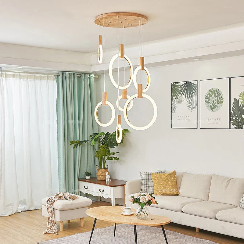 loft-style LED pendant light for staircase