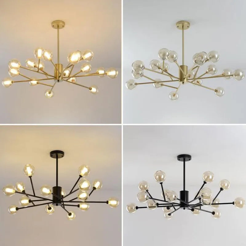 American Industrial Retro Globe Chandelier