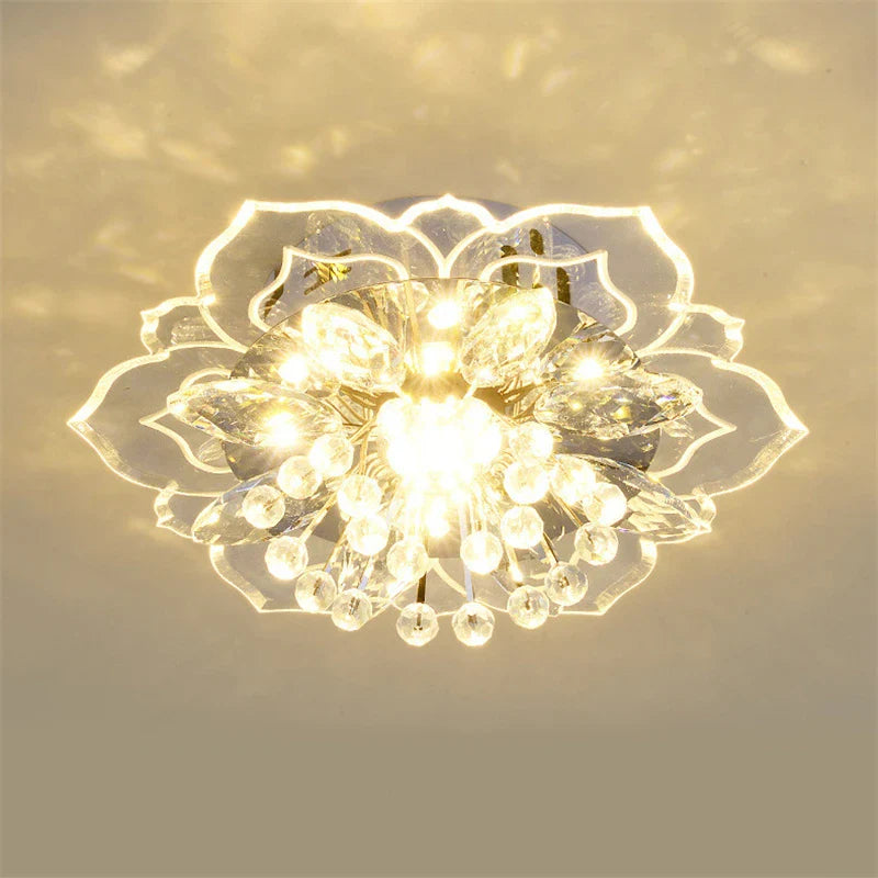 crystal ceiling light flowers chandelier interior lighting