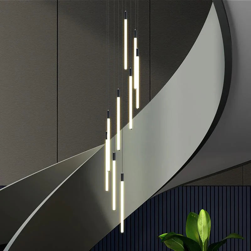 modern LED spiral indoor chandelier