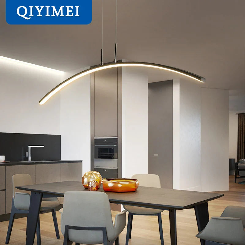 Remote-controlled designer LED chandelier.