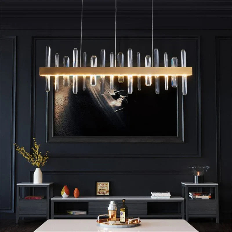 Art deco design K9 crystal chandelier with LED lighting