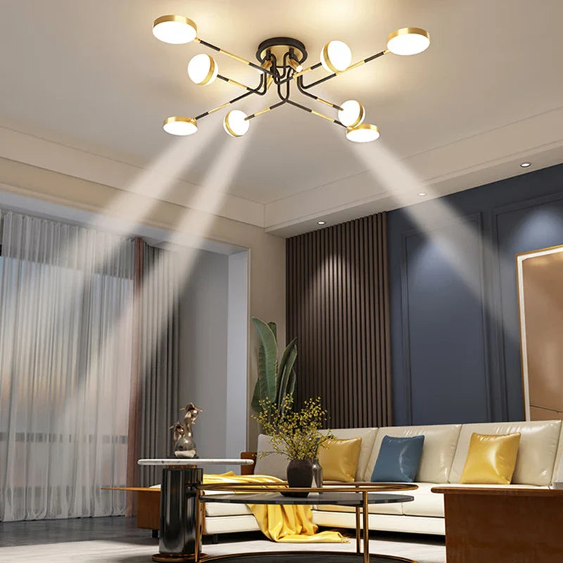 Sleek and bright LED chandelier