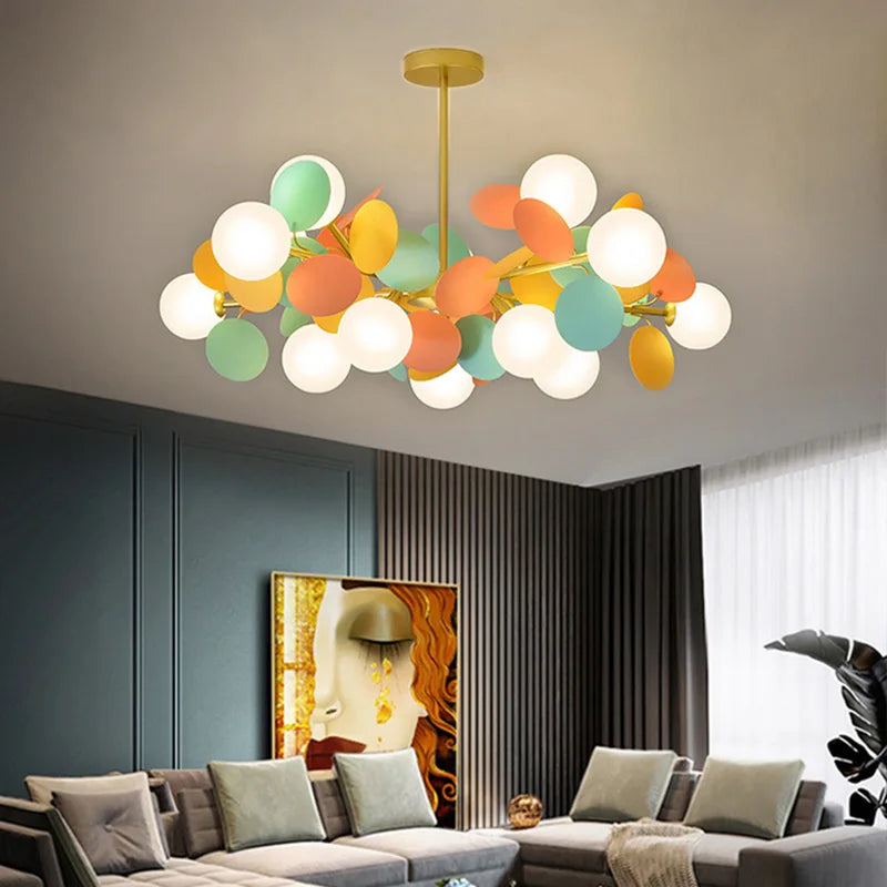 creative Nordic chandelier minimalist modern magic bean lamp