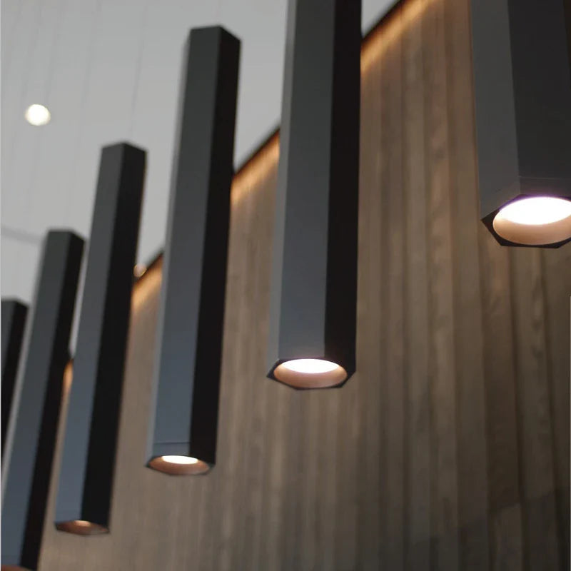 Modern hexagonal chandelier for creative industrial decor