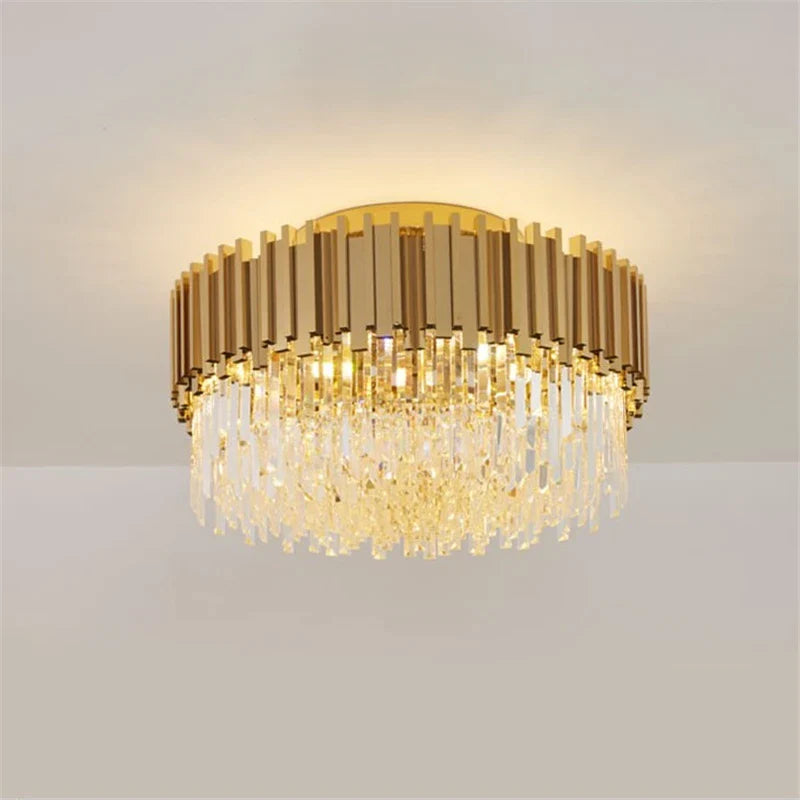Designer gilded crystal pendants