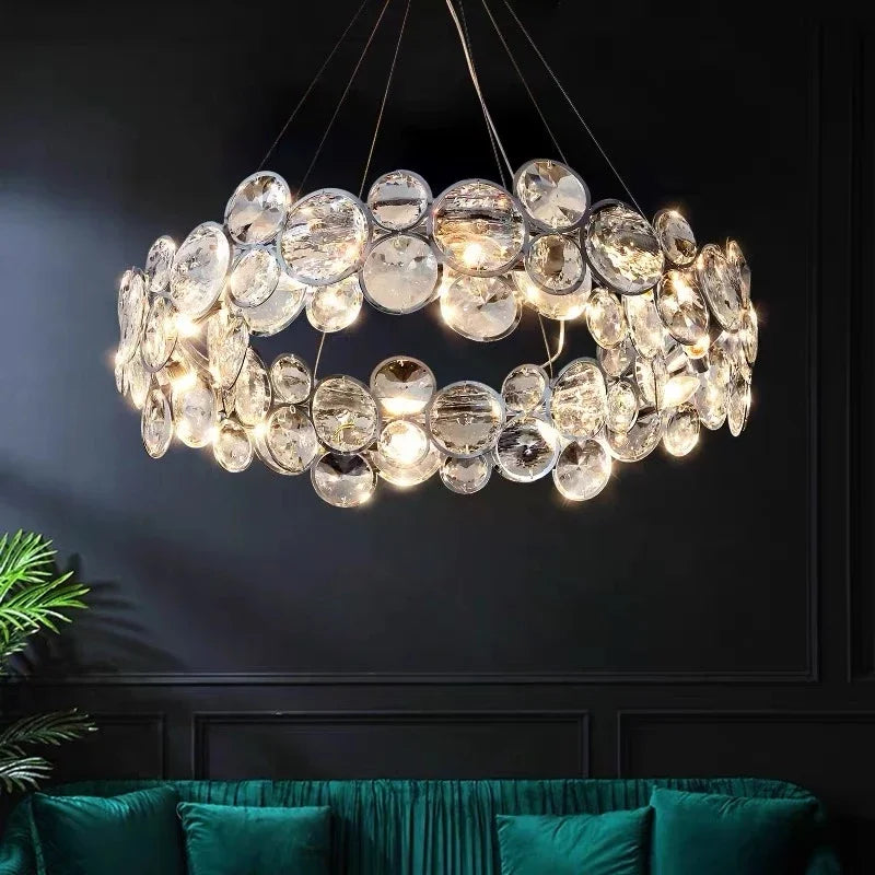 Modern Nordic style crystal chandelier for luxury interiors