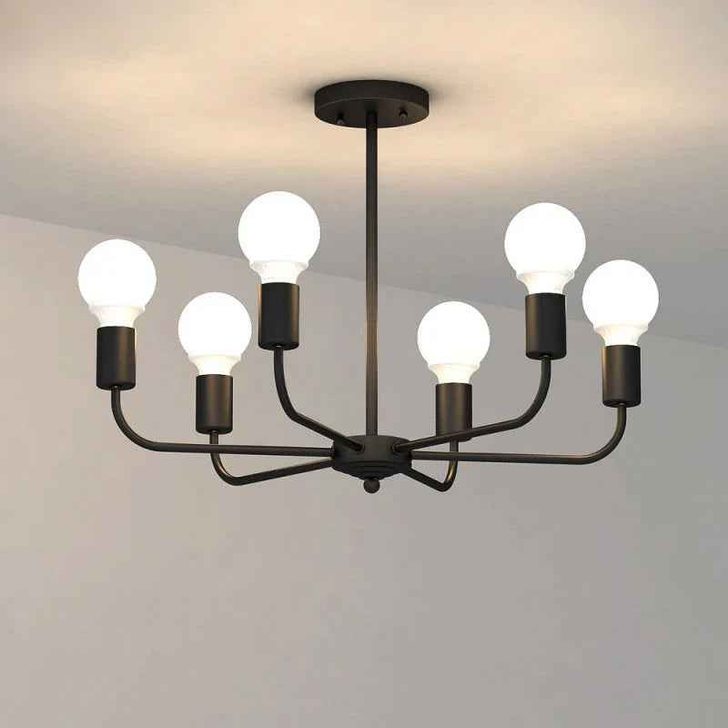 Modern industrial chandelier for simple retro interior decoration
