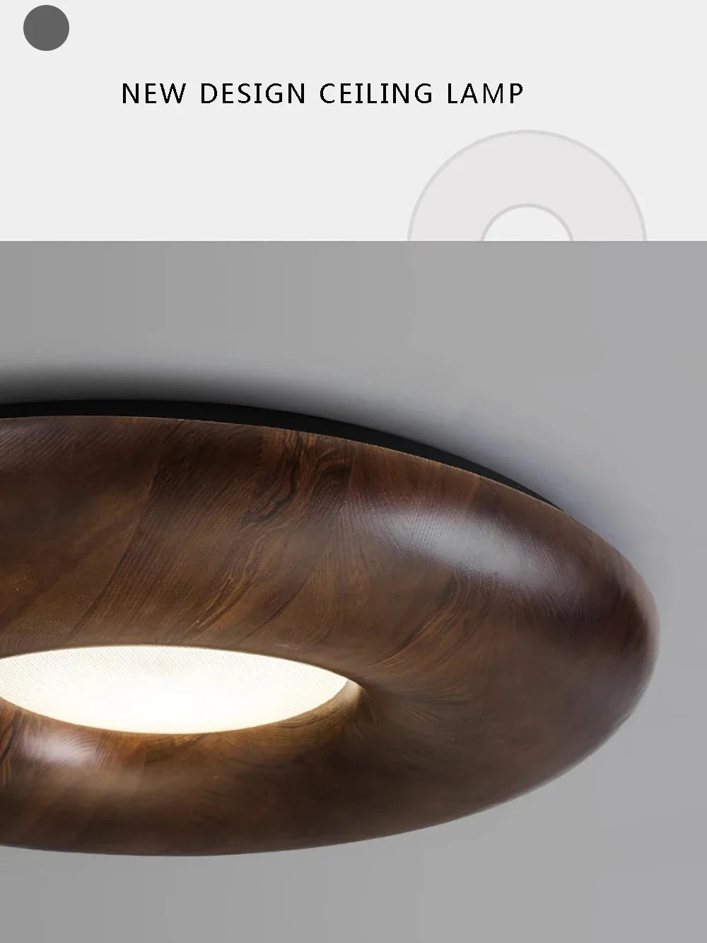 Elegant wooden LED design pendant light