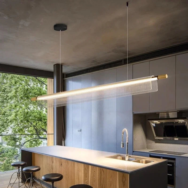 modern linear chandelier for interior decoration and restaurant