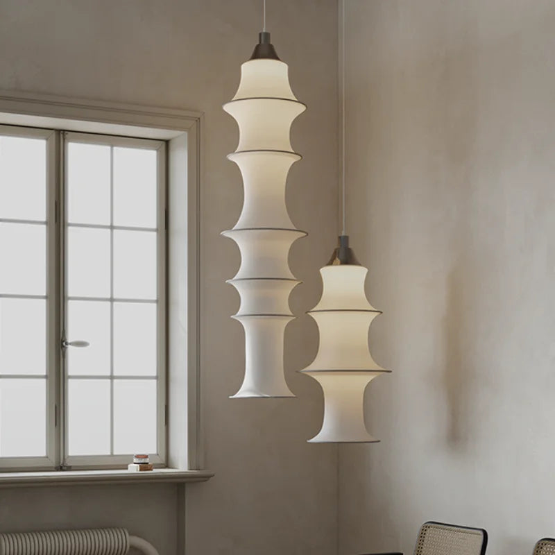 Silk chandelier: minimalist zen elegance