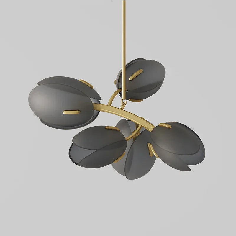 Elegant design minimalist modern pink glass chandelier