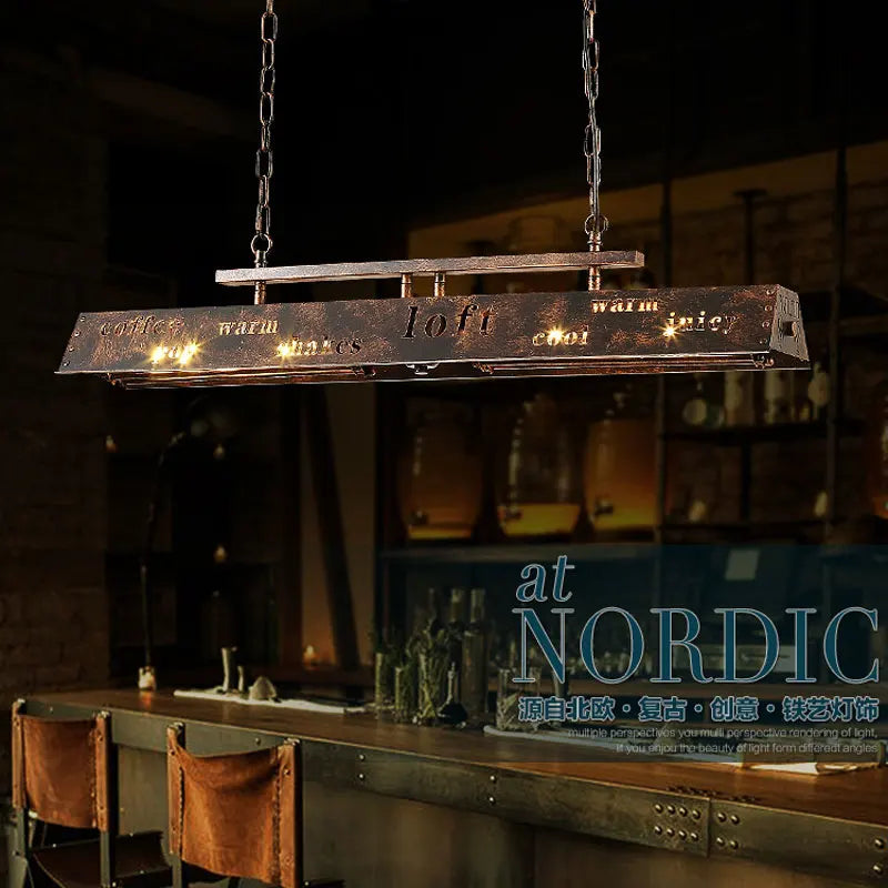 Retro industrial style chandelier for American restaurants and bars