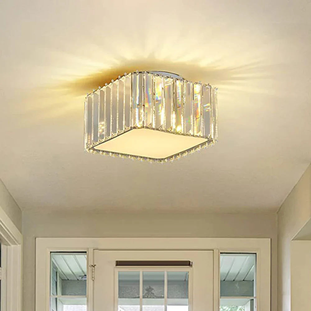 Elegant Square Crystal Chandelier Design