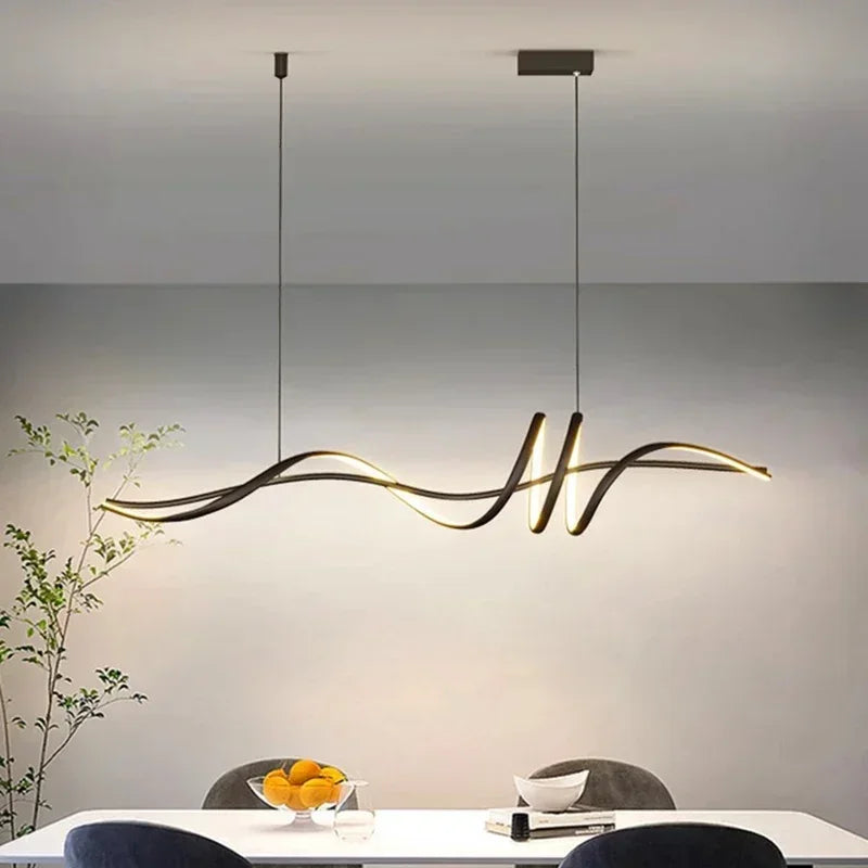Sleek minimalist modern chandelier for interior decoration