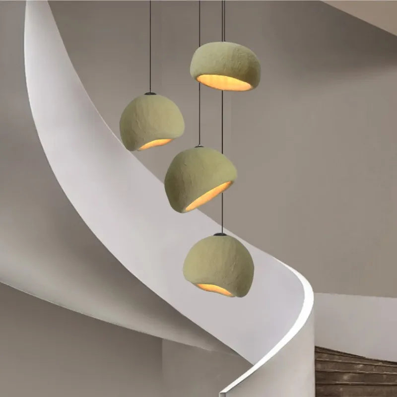 Wabi-sabi style Japanese designer chandelier for hotel restaurant