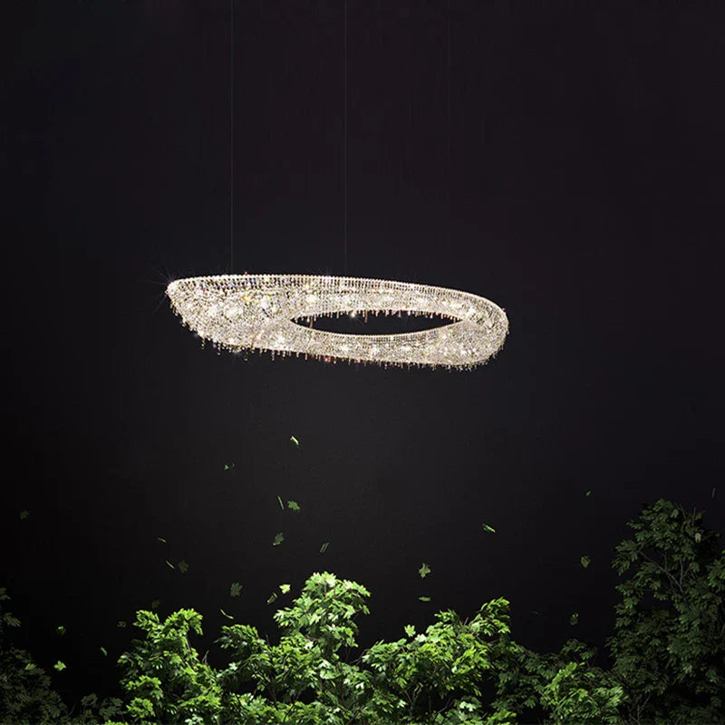 transparent crystal chandelier with a creative and elegant design