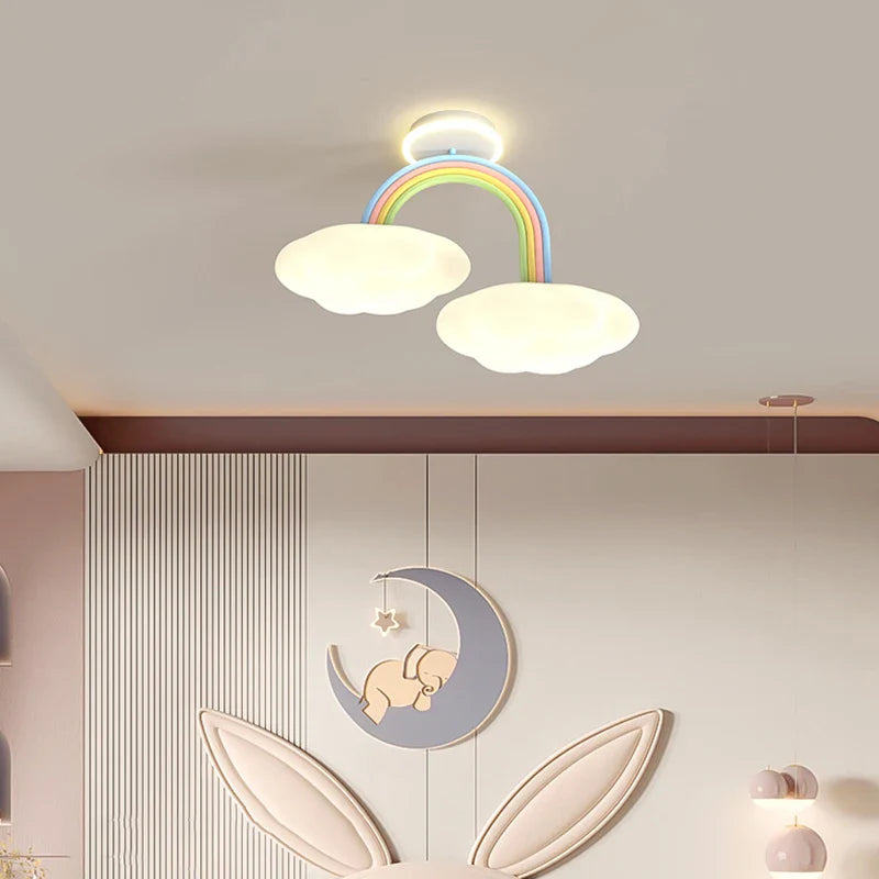Cute chandelier for children's room in princess and cloud style