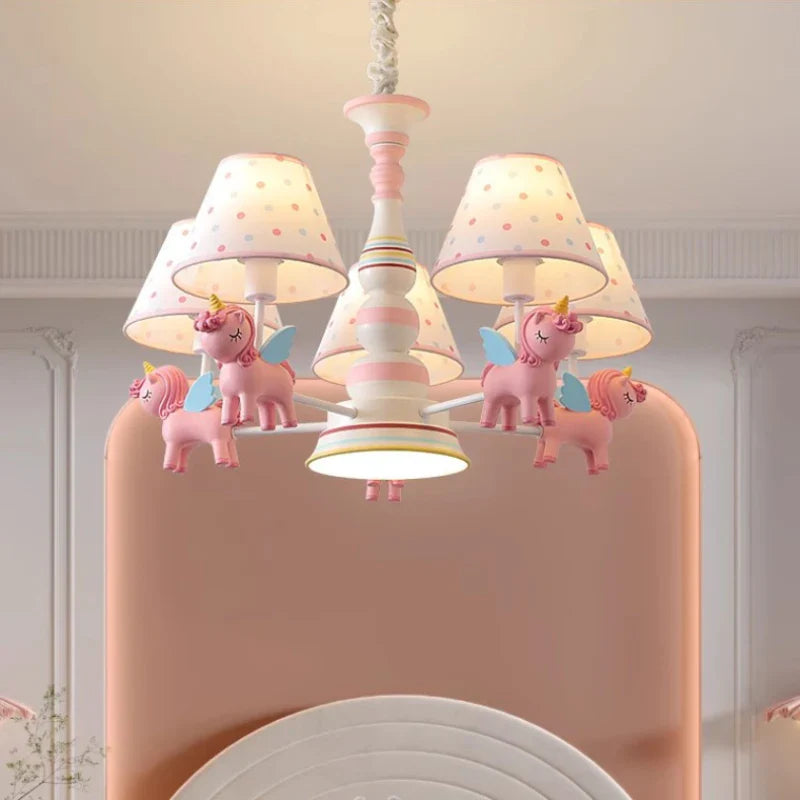 carousel chandelier for a modern and romantic child's bedroom