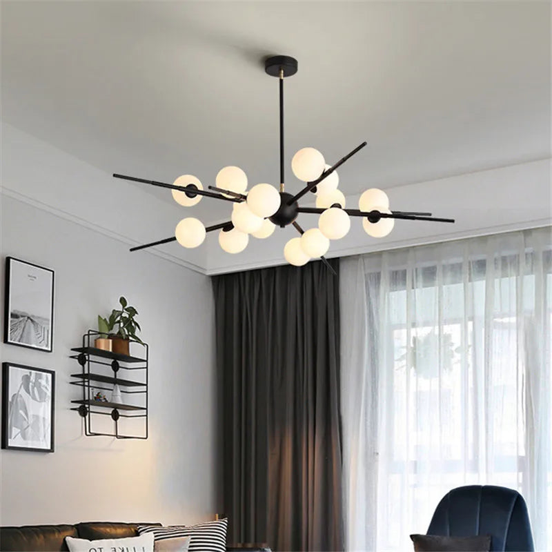 Bauhaus design glass ball chandelier for modern lighting