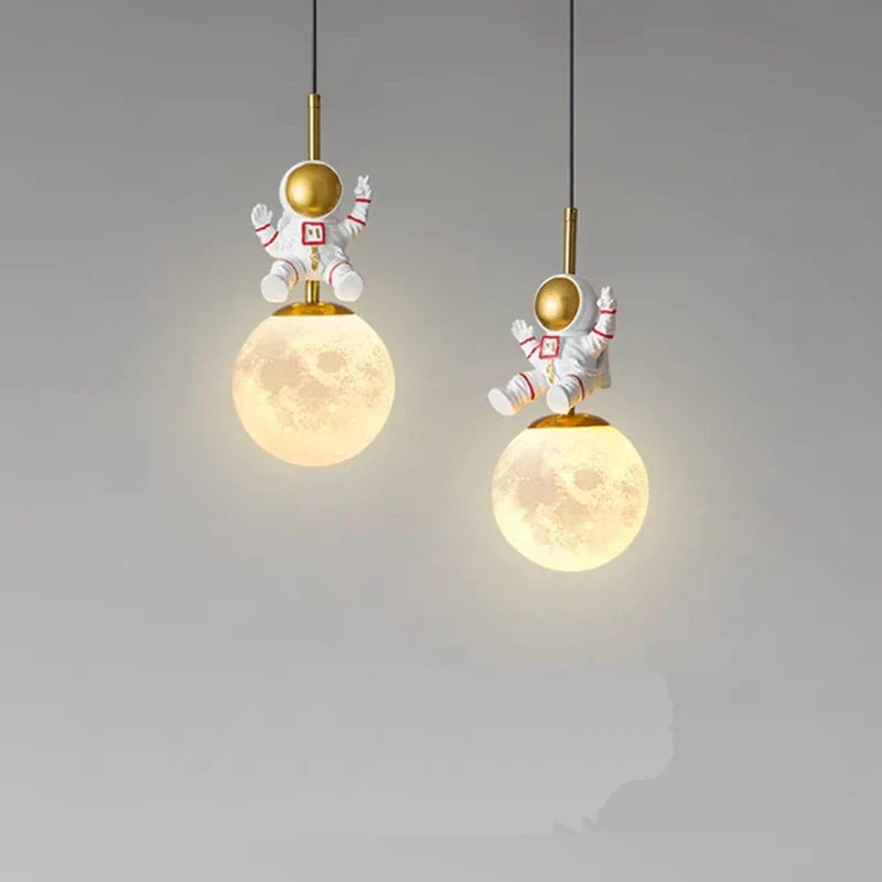 Nordic LED Astronaut Chandelier for Children's Room