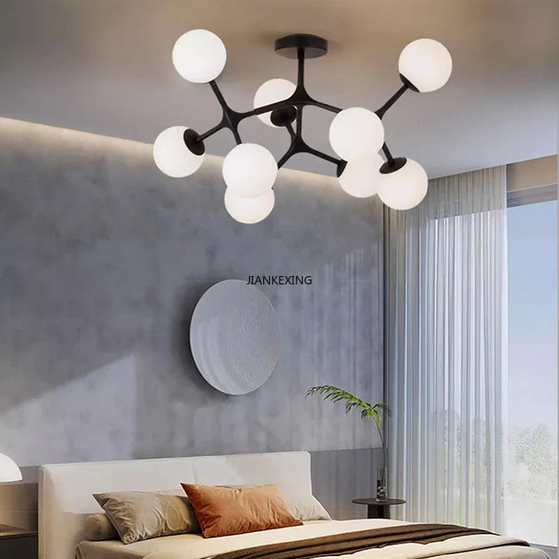 Glass ball pendant light for home decor