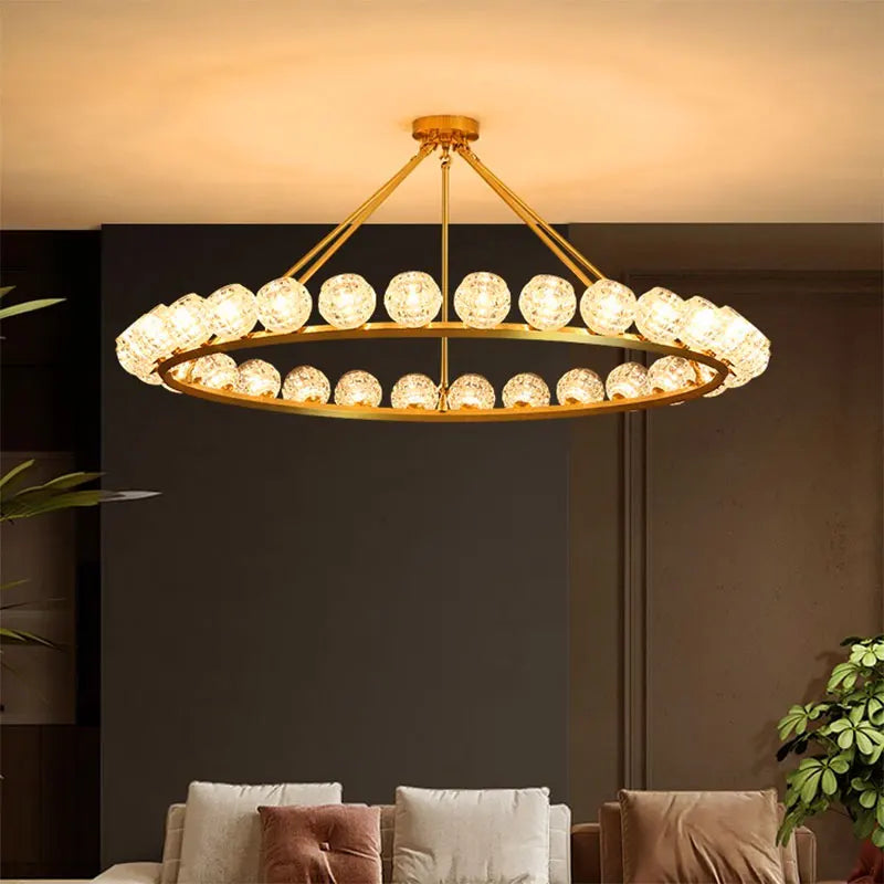 Modern Sphere Ring Design Chandelier Living Room Decoration