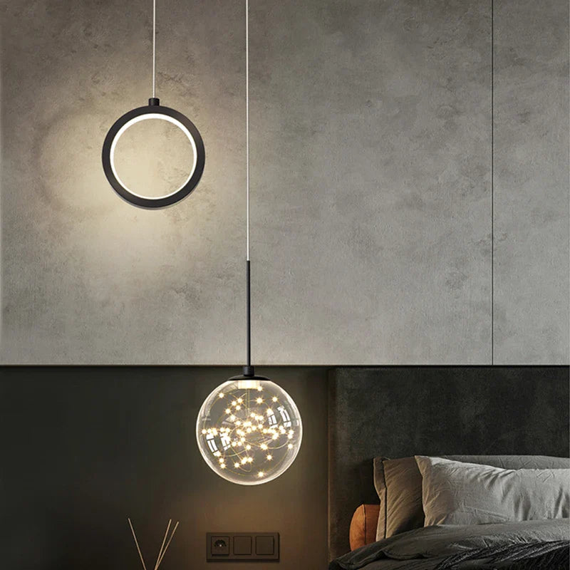 Modern Nordic luxury minimalist LED starry chandelier