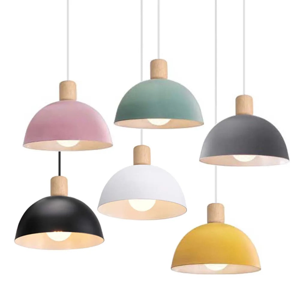 Elegant Nordic design wooden pendant light