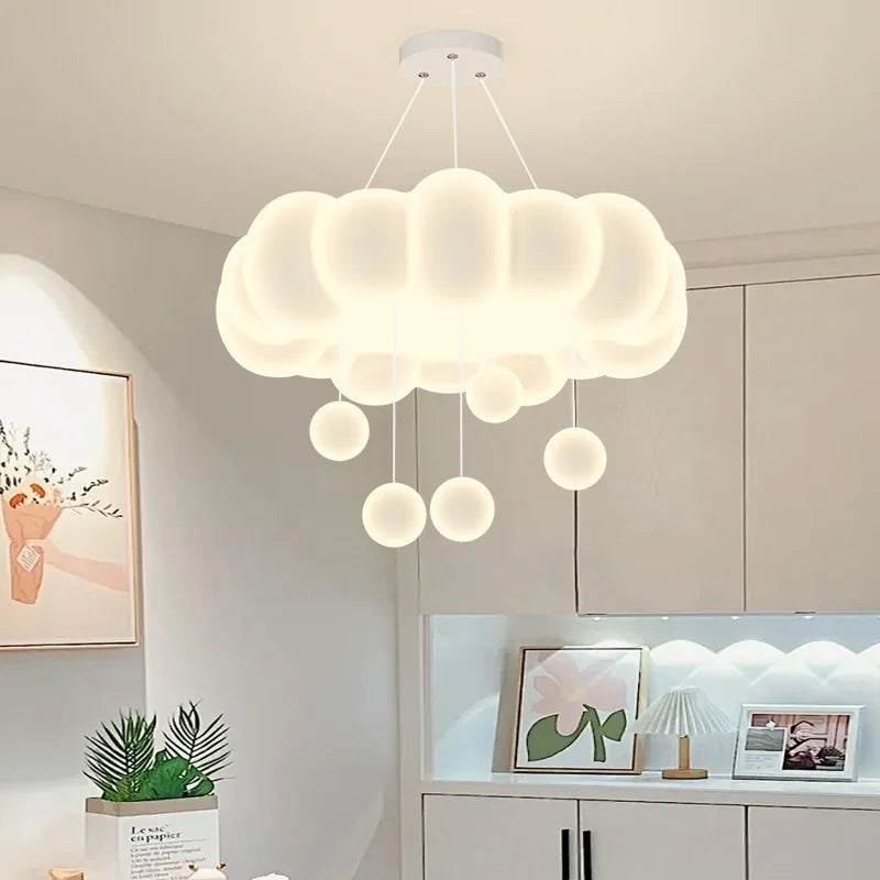 Modern minimalist donut chandelier with remote control dimming