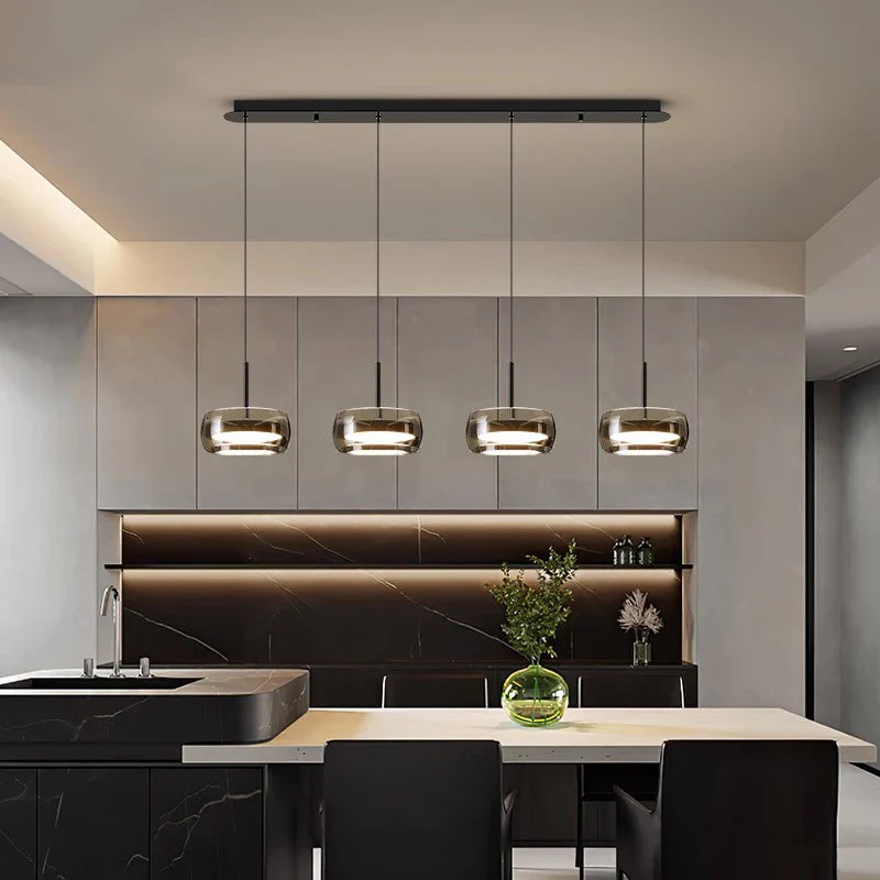 Decorative indoor chandelier with suspended lights