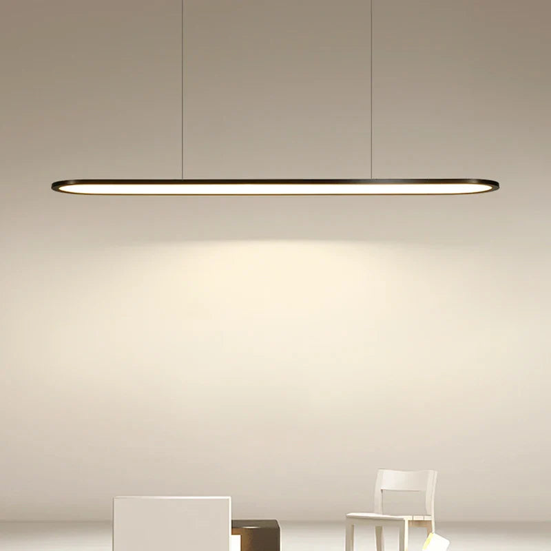 Nordic simple modern LED rectangular chandelier for bar