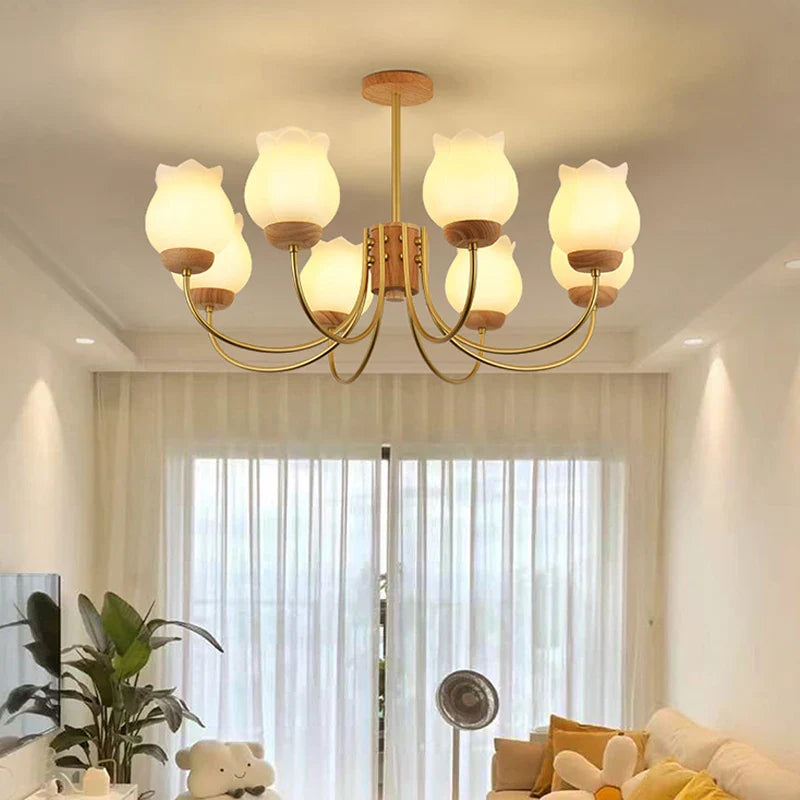 Modern design wooden chandelier LED lighting for children's bedroom