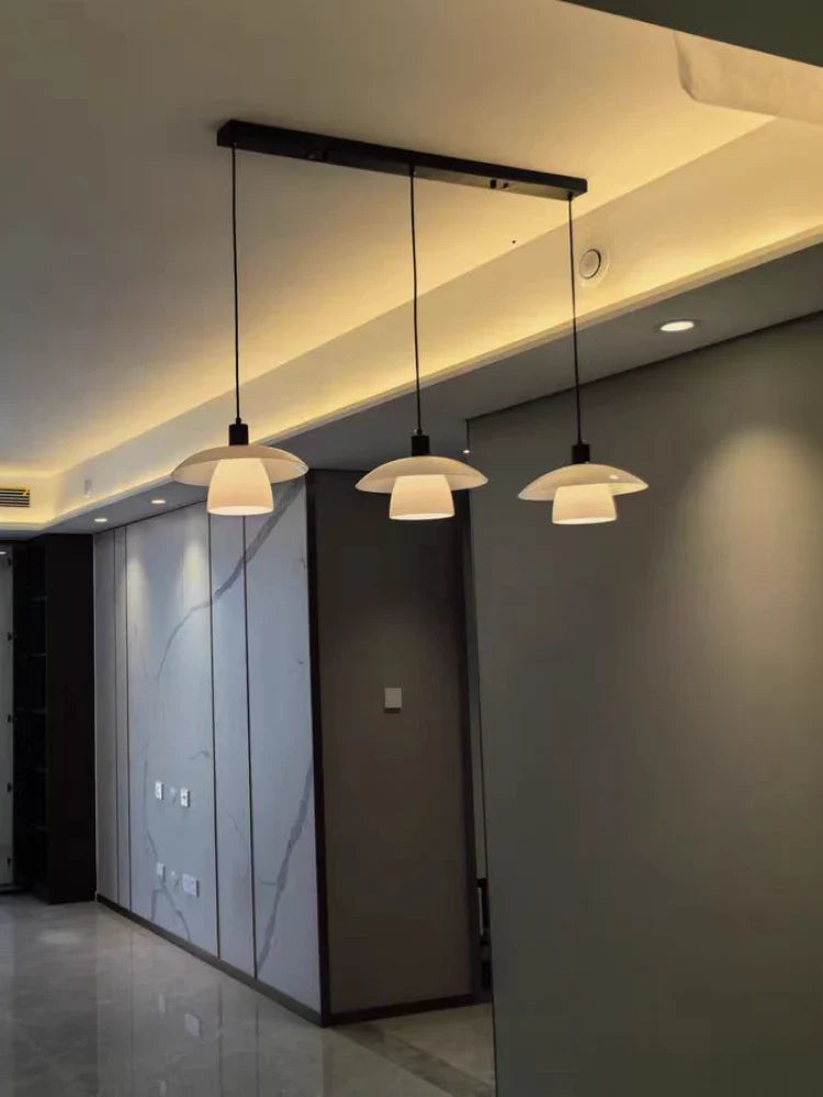 minimalist Japanese vintage glass chandelier for home decoration