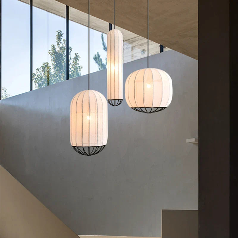 Nordic modern fabric chandelier for minimalist interior design
