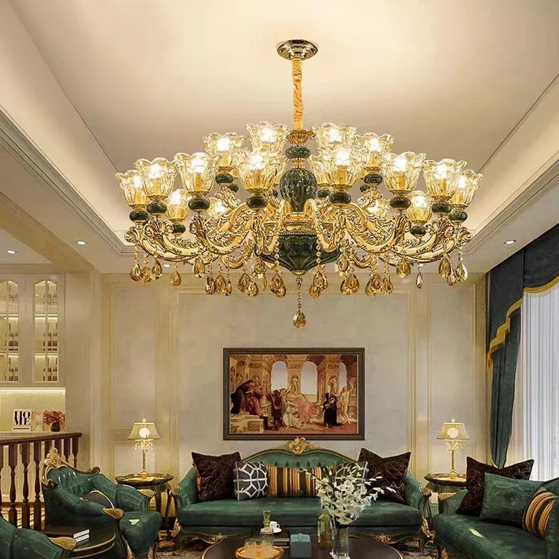 Light crystal chandelier for elegant and refined decoration