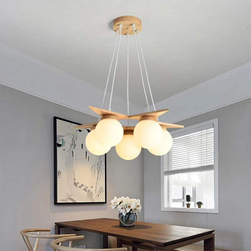 Nordic Wooden Pendant Light