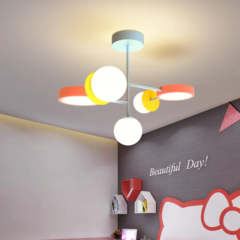 Nordic minimalist creative children's bedroom chandelier