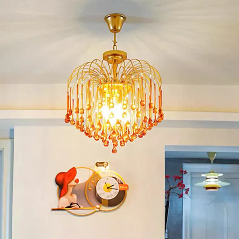 Elegant and modern brown glass retro pendant light