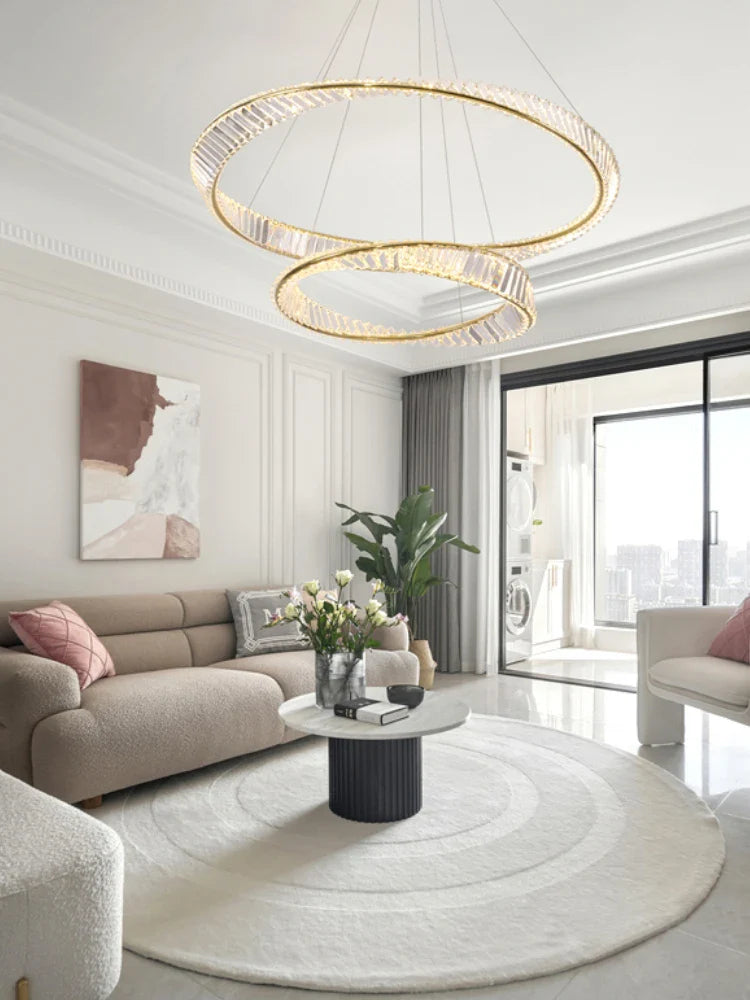 Stainless steel designer crystal chandelier for modern decor