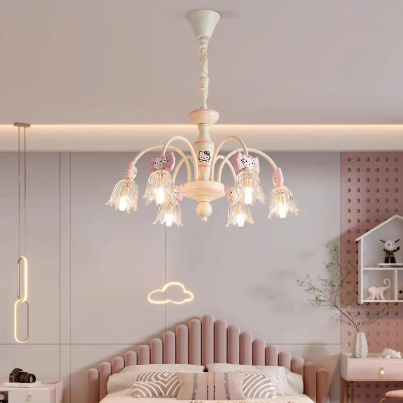 Cute creative chandelier for a child's princess bedroom