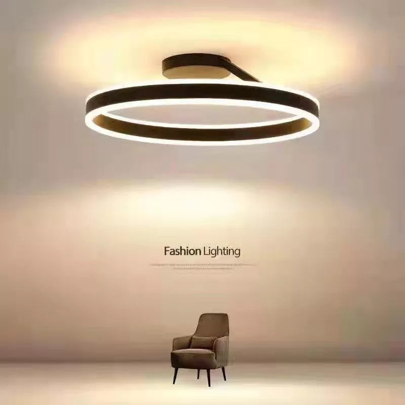 Nordic LED Chandelier Adjustable Ring Pendant Light Decor