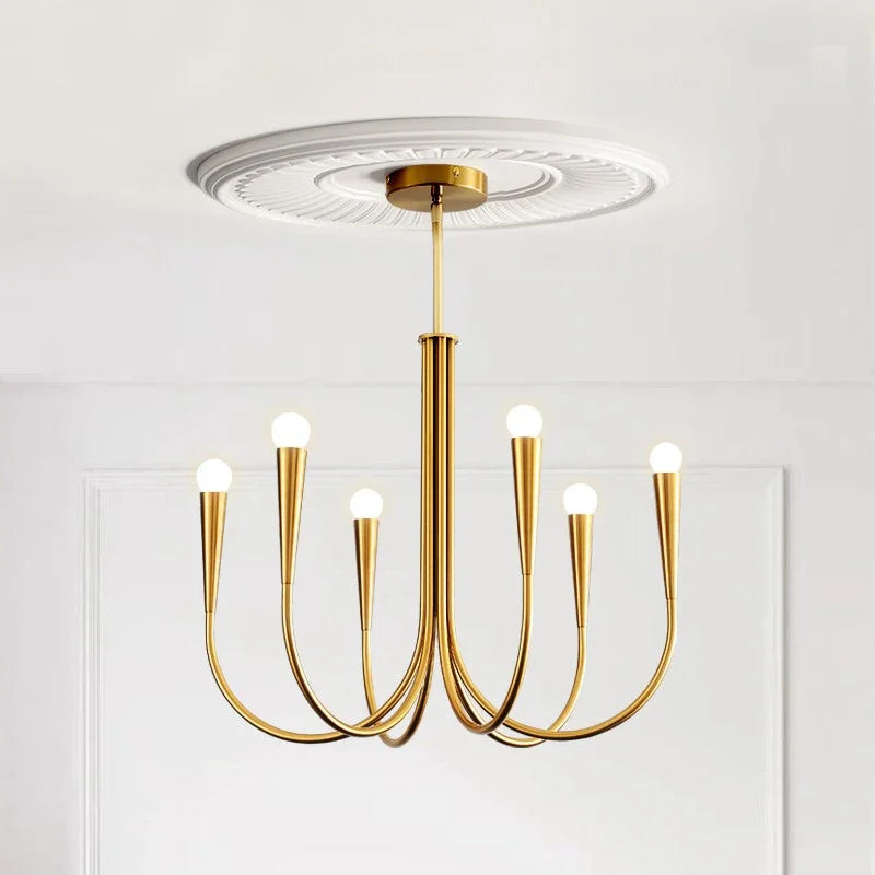 decorative French-style candle-shaped hanging chandelier