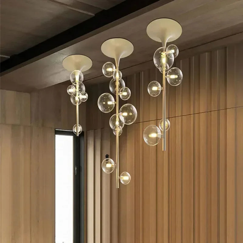 Modern glass chandelier for an elegant decor
