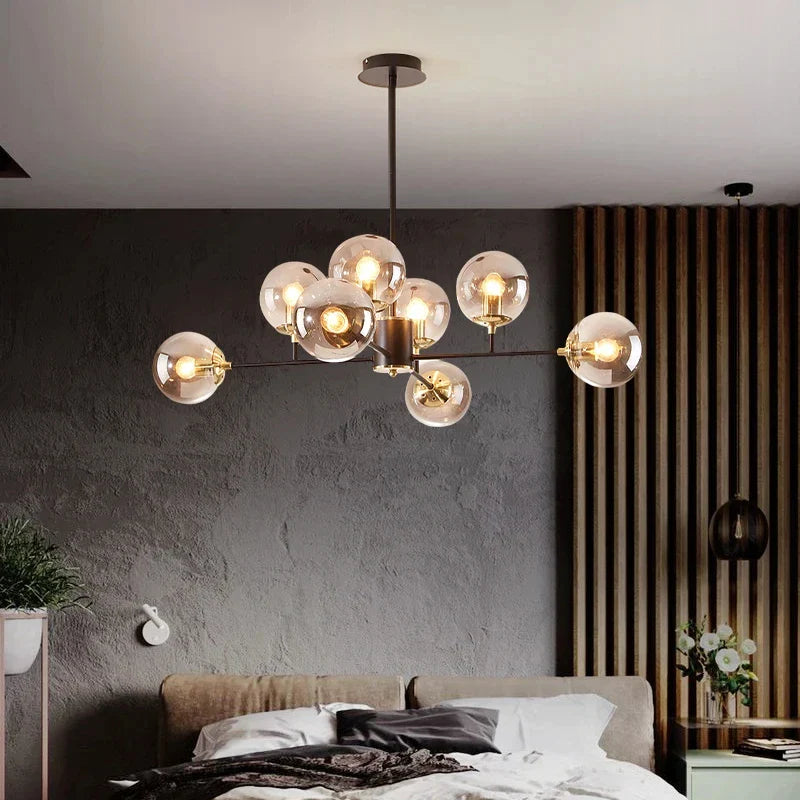 Nordic Glass Chandelier Modern Pendant Light for Home Decor
