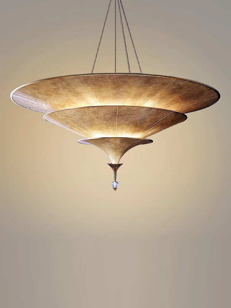 Buddhist ambiance chandelier for Wabi Sabi Asian decoration