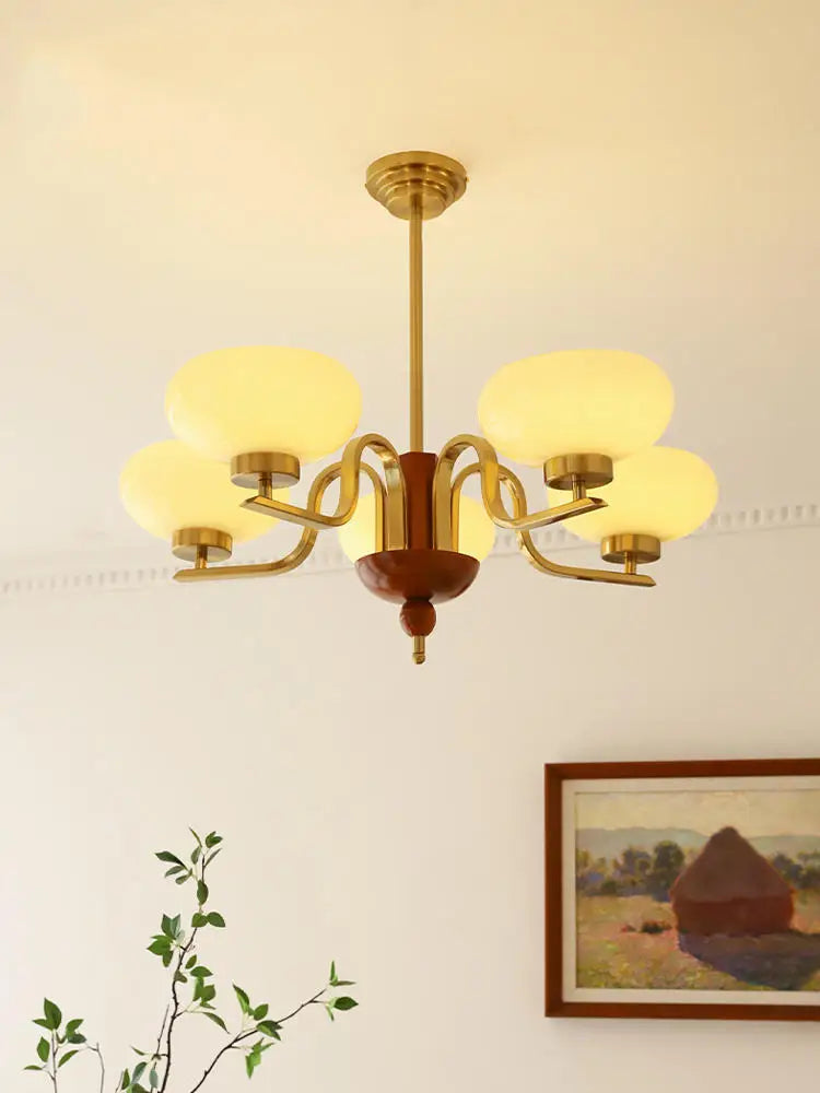 Bright retro-design chandelier.