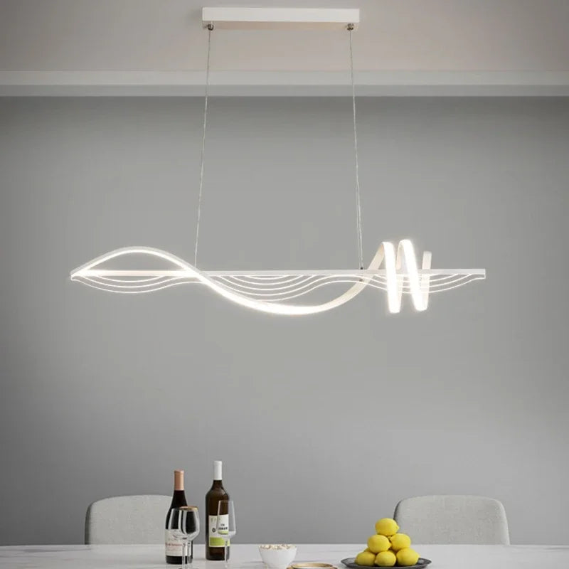 Refined contemporary linear chandelier