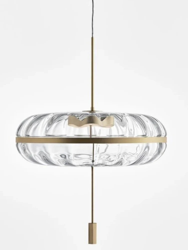 Nordic design round glass chandelier for bar and restaurant